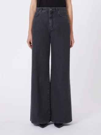 Bløde jeans i bomuldsdenim, sort