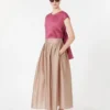 Bluse i ramie-canvas, cyklamen Bluse i ramie-canvas, cyklamen