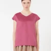 Bluse i ramie-canvas, cyklamen Bluse i ramie-canvas, cyklamen