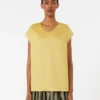 Bluse i ramie-canvas, lysegul Bluse i ramie-canvas, lysegul