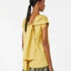 Bluse i ramie-canvas, lysegul Bluse i ramie-canvas, lysegul