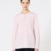 Bluse i silke crepe de chine, lyserød Bluse i silke crepe de chine, lyserød