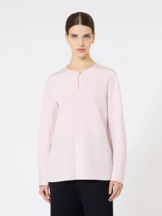 Bluse i silke crepe de chine, lyserød
