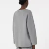 Bluse i uldbroadcloth, mellemgrå