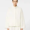 Boksformet cardigan i uld, silke Boksformet cardigan i uld, silke