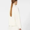 Boksformet cardigan i uld, silke Boksformet cardigan i uld, silke