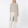 Boksformet sweater i uld og kashmir, beige Boksformet sweater i uld og kashmir, beige