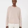 Boksformet sweater i uld og kashmir, farve: pudder Boksformet sweater i uld og kashmir, farve: pudder