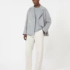 Boksformet sweater i uld og kashmir, lyseblå Boksformet sweater i uld og kashmir, lyseblå