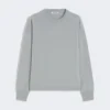 Boksformet sweater i uld og kashmir, lyseblå Boksformet sweater i uld og kashmir, lyseblå