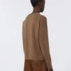 Boksformet sweater i uld og kashmir, mudderfarve Boksformet sweater i uld og kashmir, mudderfarve