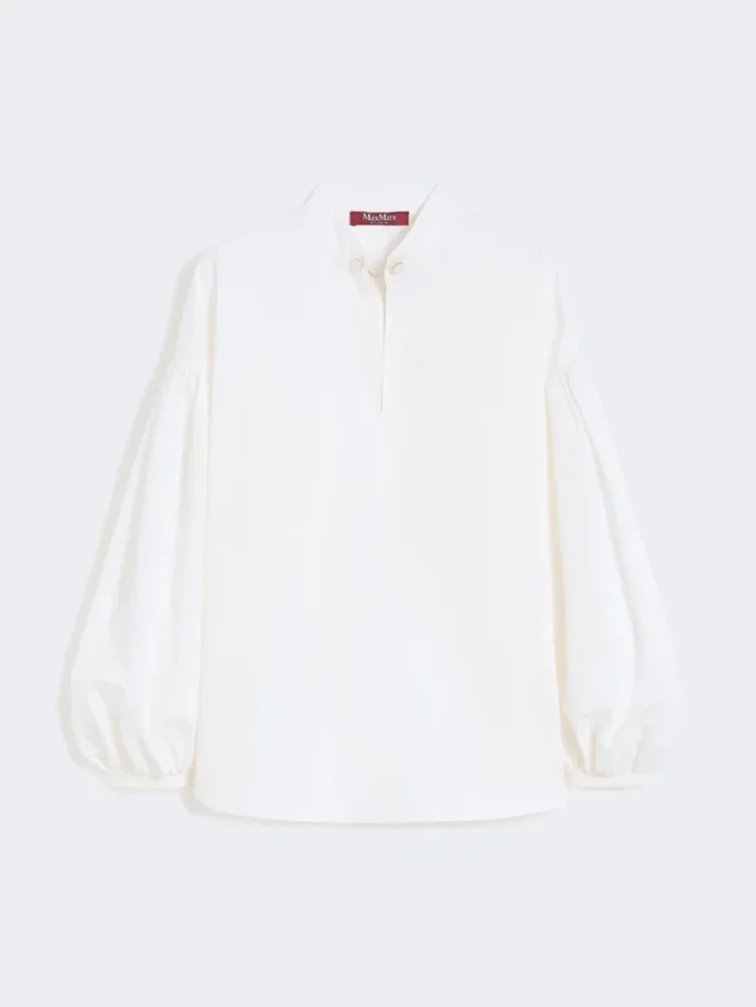 Bomuldsbluse, elfenben Bomuldsbluse, elfenben