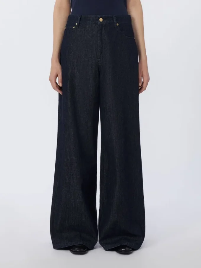 Bomuldsjeans med lige pasform, ultramarin Bomuldsjeans med lige pasform, ultramarin