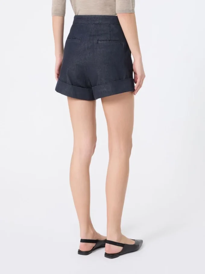 Bomuldsshorts i denim-look, midnatsblå Bomuldsshorts i denim-look, midnatsblå