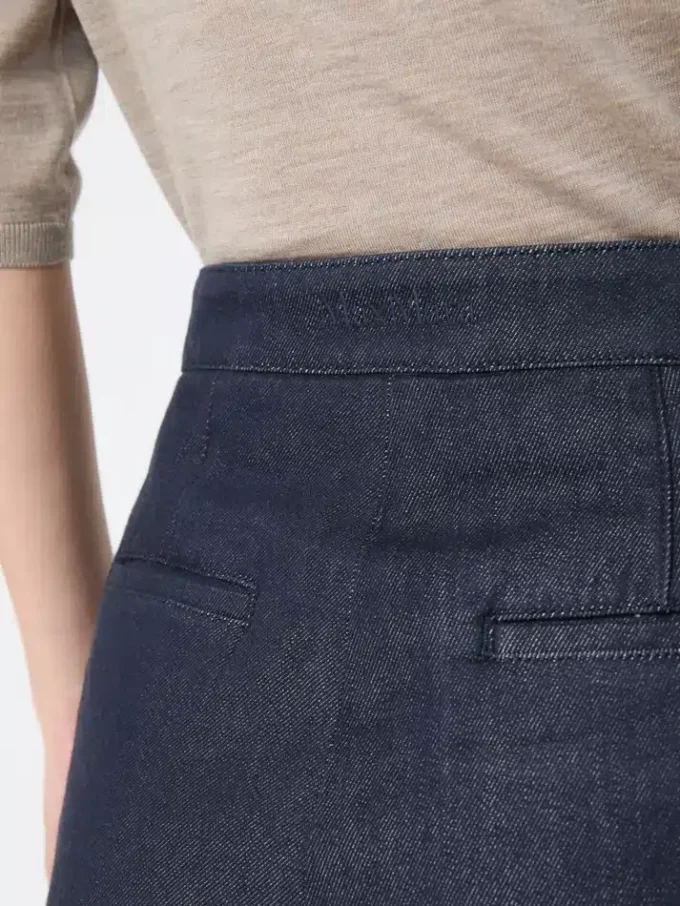 Bomuldsshorts i denim-look, midnatsblå Bomuldsshorts i denim-look, midnatsblå