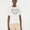 Bomuldst-shirt med grafisk print, hvid Bomuldst-shirt med grafisk print, hvid