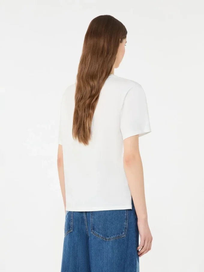 Bomuldst-shirt med grafisk print, hvid Bomuldst-shirt med grafisk print, hvid