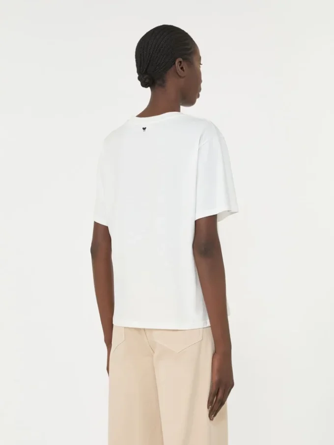 Bomuldst-shirt med grafisk print, hvid Bomuldst-shirt med grafisk print, hvid