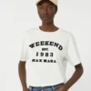 Bomuldst-shirt med grafisk print, hvid Bomuldst-shirt med grafisk print, hvid