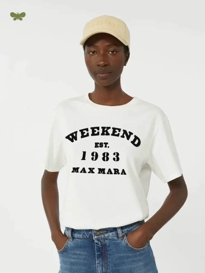 Bomuldst-shirt med grafisk print, hvid Bomuldst-shirt med grafisk print, hvid