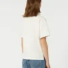 Bomuldst-shirt med print og broderi, hvid Bomuldst-shirt med print og broderi, hvid
