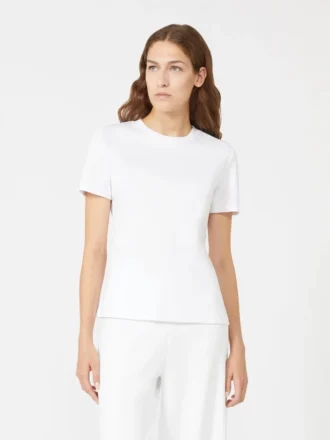 Bomuldst-shirt, optisk hvid