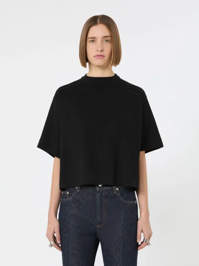 Bomuldst-shirt, sort Bomuldst-shirt, sort