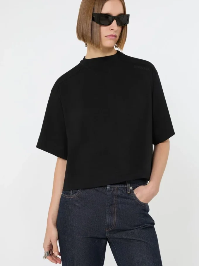 Bomuldst-shirt, sort Bomuldst-shirt, sort