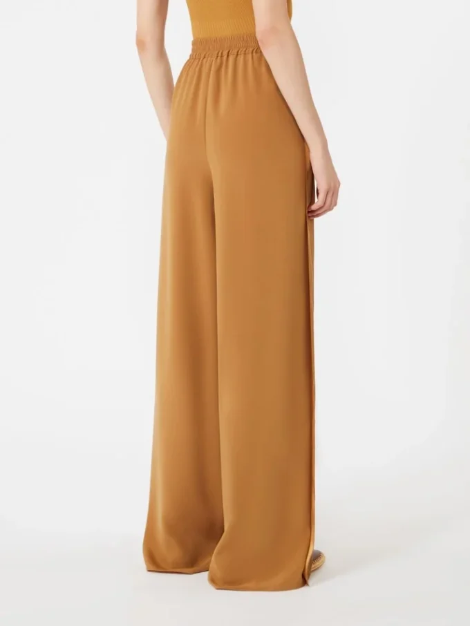 – brede bukser i envers-satin, karamel – brede bukser i envers-satin, karamel