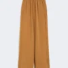 – brede bukser i envers-satin, karamel – brede bukser i envers-satin, karamel