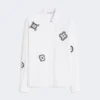 Broderet poplin-skjorte, optisk hvid Broderet poplin-skjorte, optisk hvid