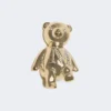Brosche i form af en Teddy Bear i metal, hvid Brosche i form af en Teddy Bear i metal, hvid