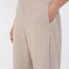 Bukser i kashmir og uldfleece, beige Bukser i kashmir og uldfleece, beige