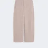 Bukser i kashmir og uldfleece, beige Bukser i kashmir og uldfleece, beige