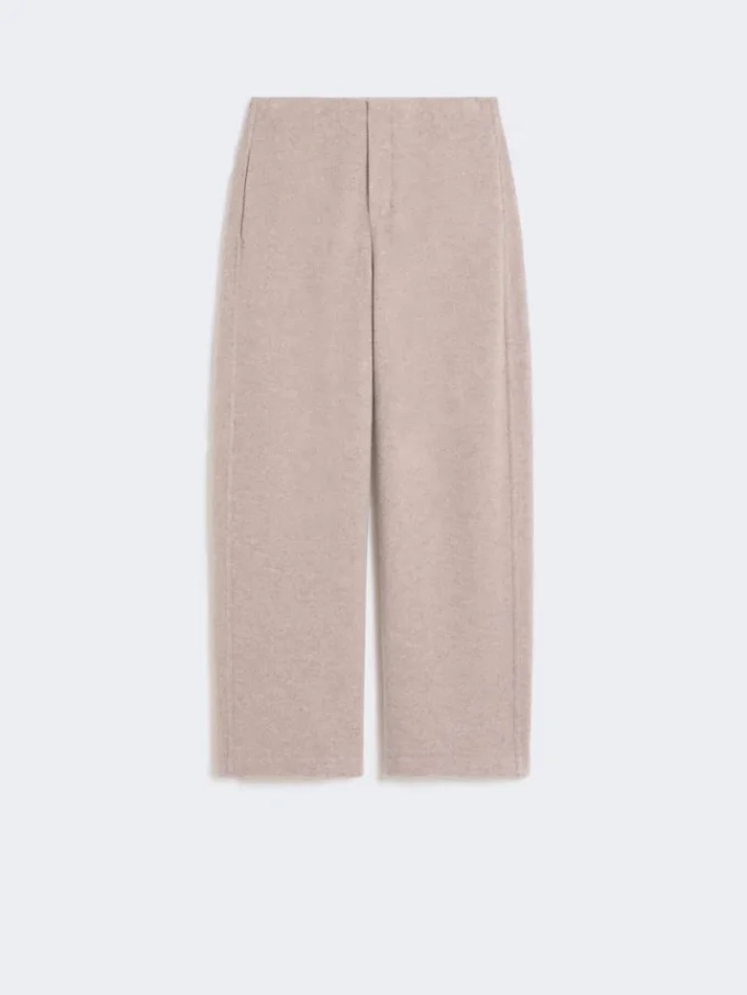 Bukser i kashmir og uldfleece, beige Bukser i kashmir og uldfleece, beige