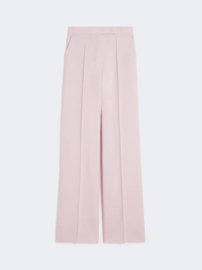 Bukser i uld, mohair og silke, beige-rosa Bukser i uld, mohair og silke, beige-rosa