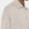 Cardigan i uld og kashmir, beige Cardigan i uld og kashmir, beige