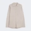 Cardigan i uld og kashmir, beige Cardigan i uld og kashmir, beige