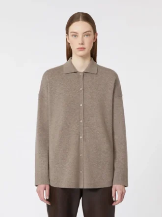 Cardigan i uld og kashmir, turtledove