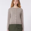 Cardigan i uld og kashmir, turtledove