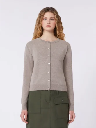 Cardigan i uld og kashmir, turtledove