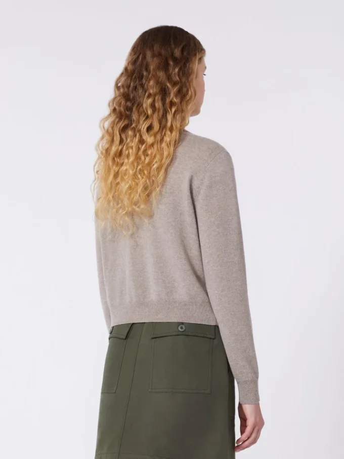 Cardigan i uld og kashmir, turtledove