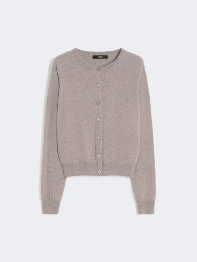 Cardigan i uld og kashmir, turtledove