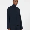 Cardigan i viskose-crepe, ultramarin Cardigan i viskose-crepe, ultramarin