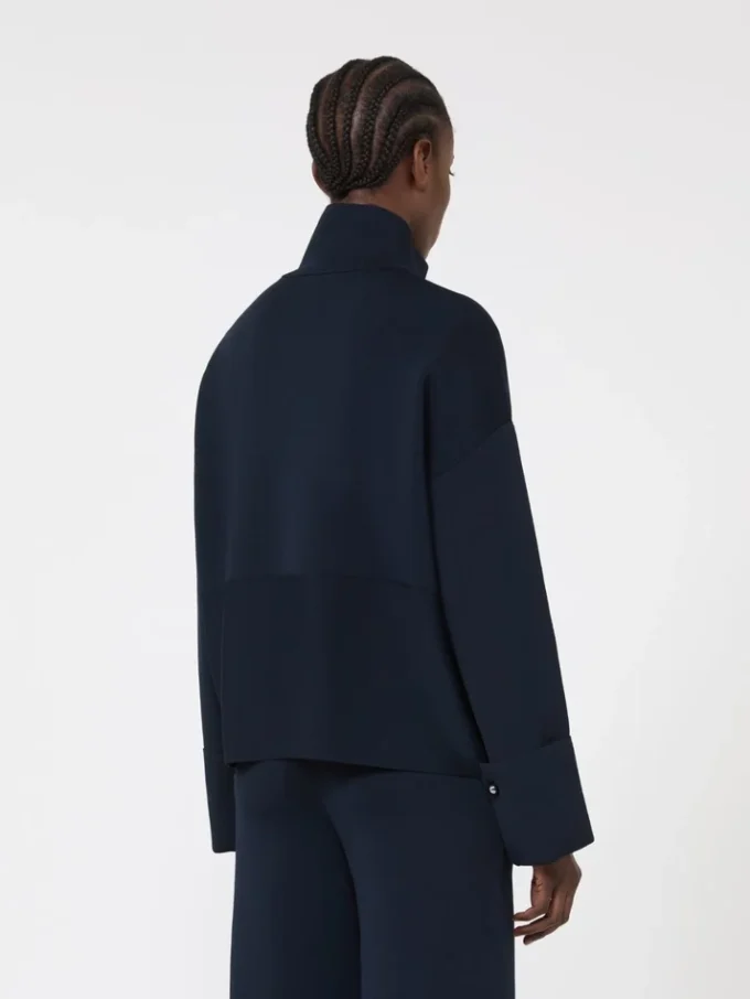 Cardigan i viskose-crepe, ultramarin Cardigan i viskose-crepe, ultramarin