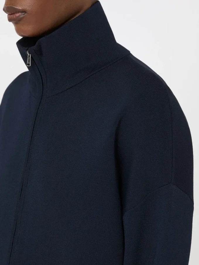 Cardigan i viskose-crepe, ultramarin Cardigan i viskose-crepe, ultramarin