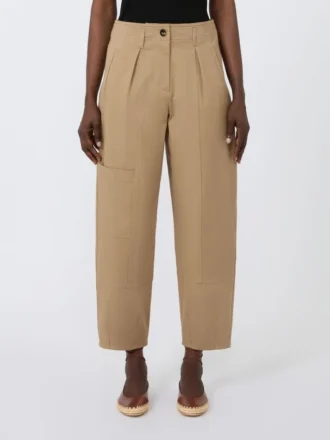 Cargo-bukser i bomulds-bull-denim, sand