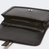 Clutch i glat læder, sort Clutch i glat læder, sort