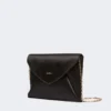 Clutch i viskose og silkesatin, sort