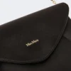Clutch i viskose og silkesatin, sort